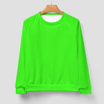 Men's Electric Green Solid Sweatshirt