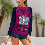 Women's One Piece Skull Anime Sweatshirt