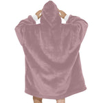Women's Rosy Brown Solid Blanket Hoodie