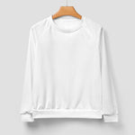 Men's White Solid Sweatshirt
