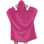 Women's Raspberry Rose Solid Blanket Hoodie