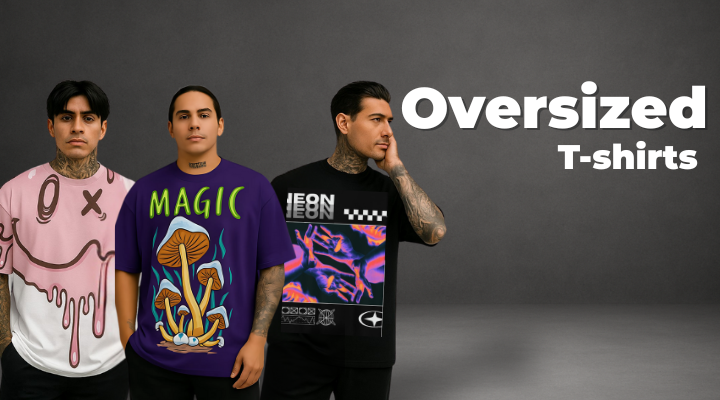 Men Oversized T-shirts - Mobile
