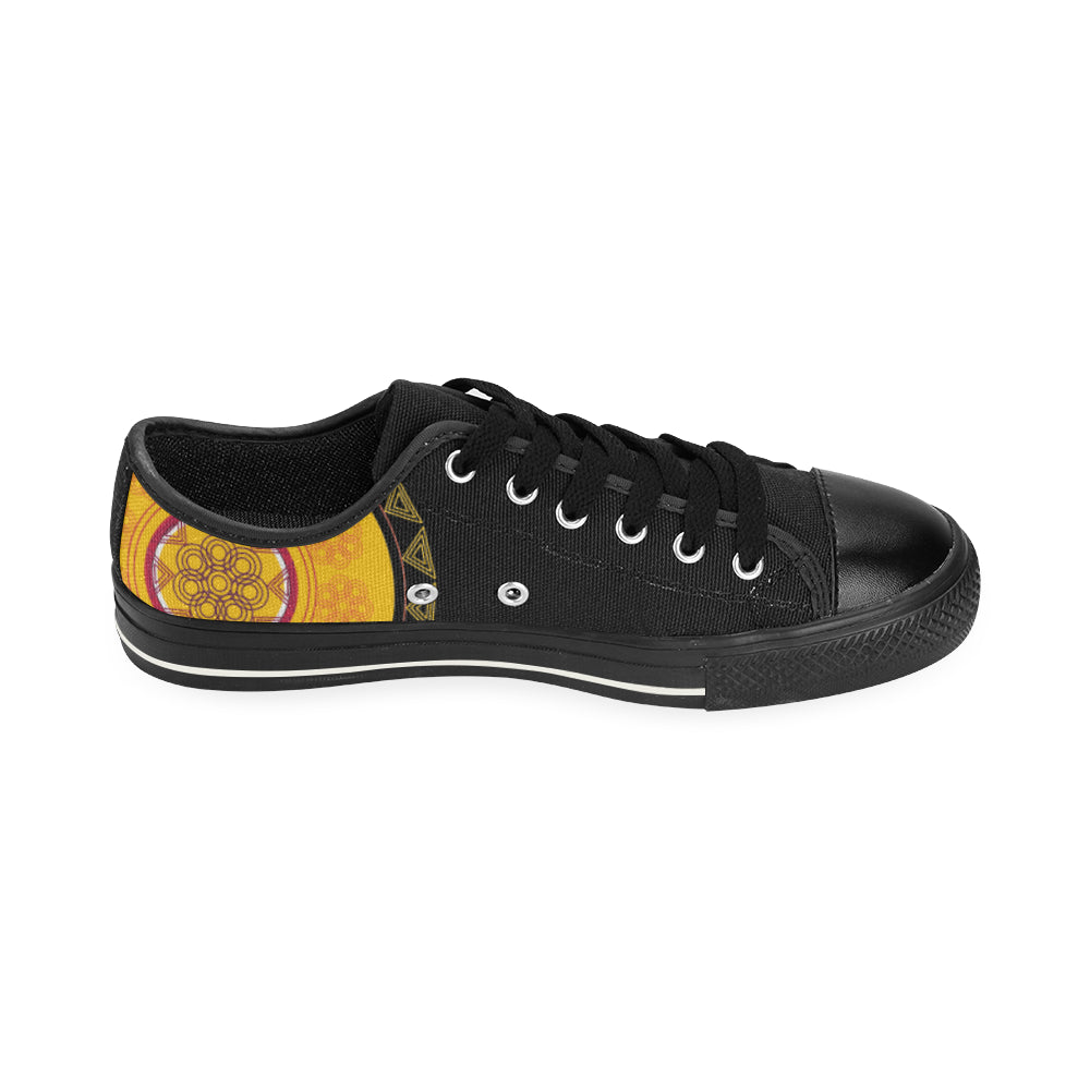 Men's Mandala Print Canvas Low Top Shoes