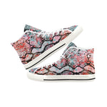 Women's Snake Print Canvas High Top Shoes