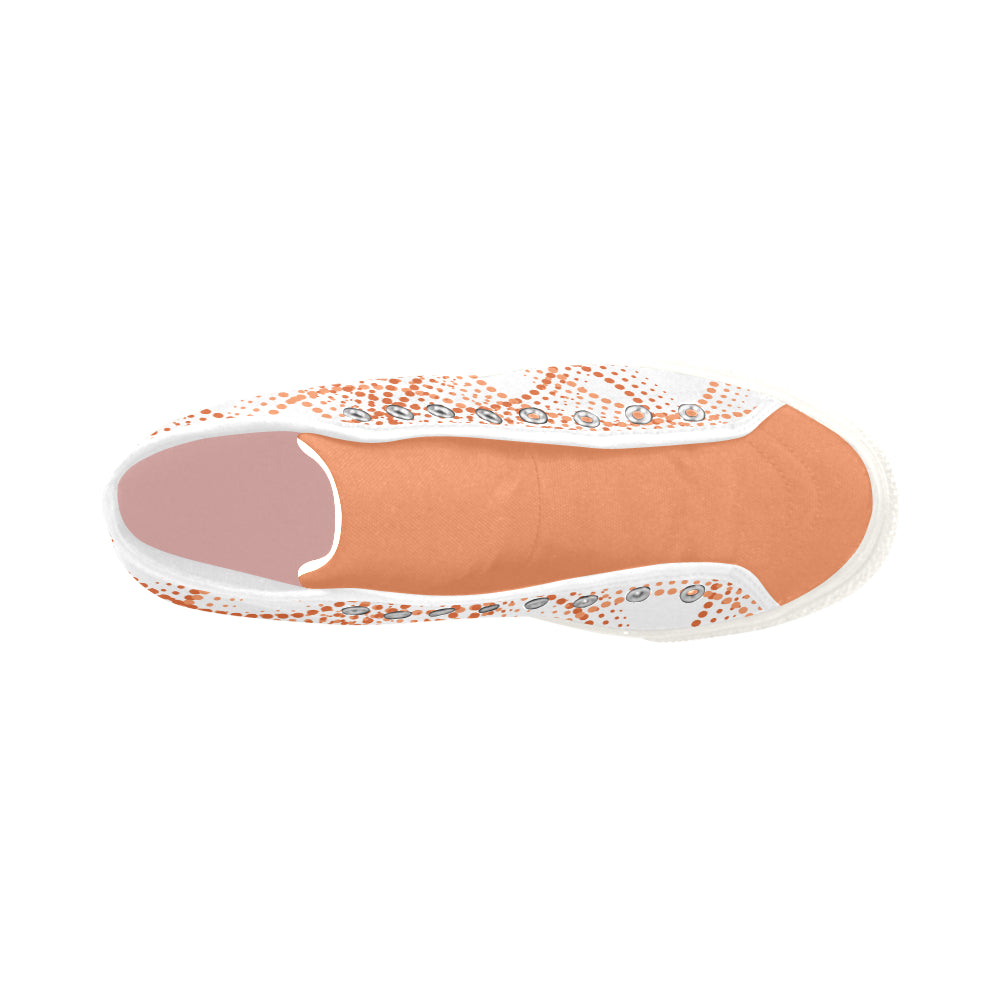 Women's Polka Print Canvas High Top Shoes