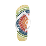 Women's Folkloric Mandala Print Abstract Flip Flops