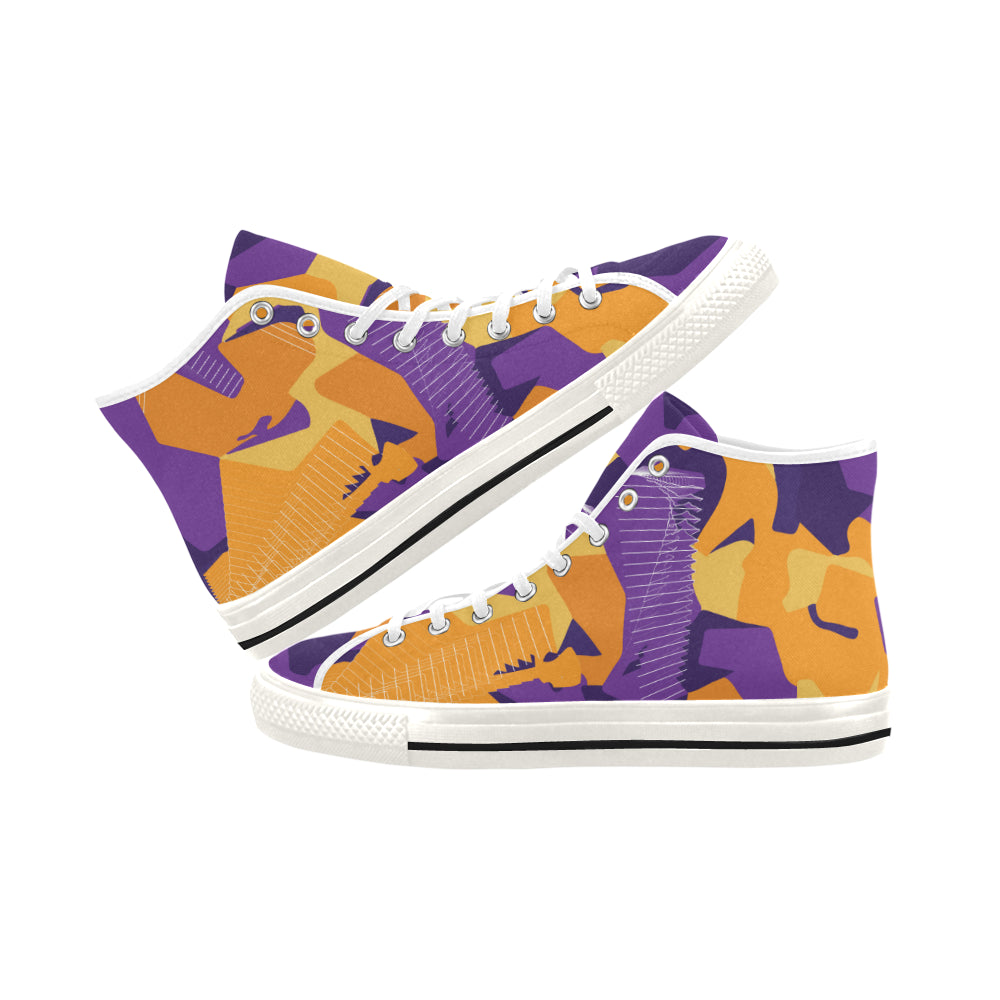 Women's Camouflage Art Print Canvas High Top Shoes