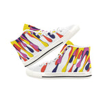 Women's Paint Splatter Print Canvas High Top Shoes