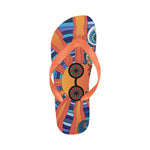 Men's Trippy Sun Psychedelic Print Flip Flops