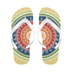 Women's Folkloric Mandala Print Abstract Flip Flops