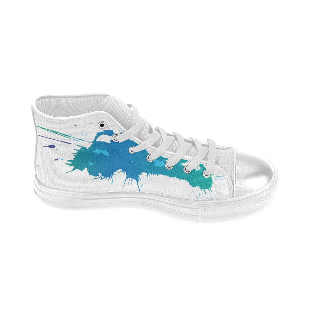 Women's Paint Splatter Print Canvas High Top Shoes