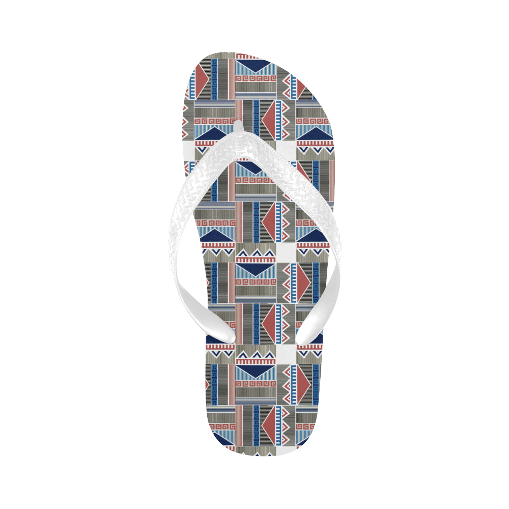 Women's Tribal Geometric Print Abstract Flip Flops