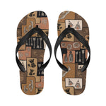Men's  Earthy Blocks Tribal Print Flip Flops