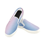 Women's Blue-Purple Gradient Print Slip-on Canvas Shoes