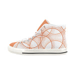 Women's Polka Print Canvas High Top Shoes