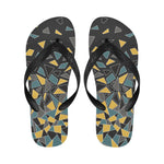 Women's Diffuse Geometrical Print Abstract Flip Flops