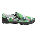 Men's Green Psychedelic Print Canvas Slip-on Shoes