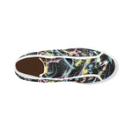 Men's Neon Paint Splatter Print Canvas High Top Shoes