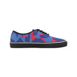 Men's Camouflage Maze Print Canvas Low Top Shoes