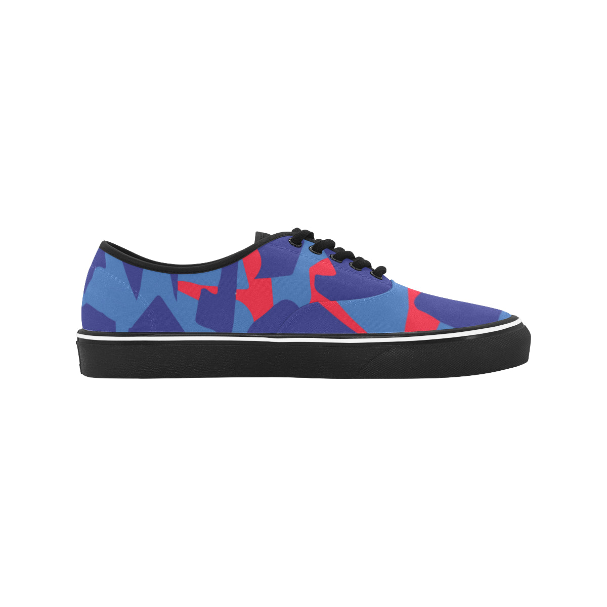 Men's Camouflage Maze Print Canvas Low Top Shoes