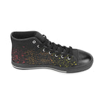 Men's Minimal Paint Splatter Print Canvas High Top Shoes