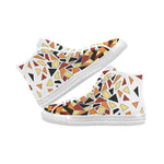 Women's Diffuse Geometrical Print High Top Canvas Shoes