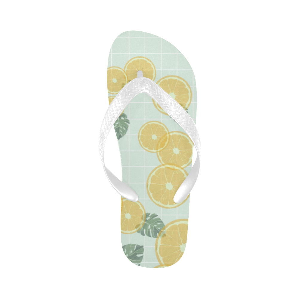 Women's Fizzy Lemons Casual Print Abstract Flip Flops