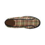 Men's Plaids Christmas Print Canvas High Top Shoes