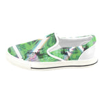 Men's Green Psychedelic Print Canvas Slip-on Shoes