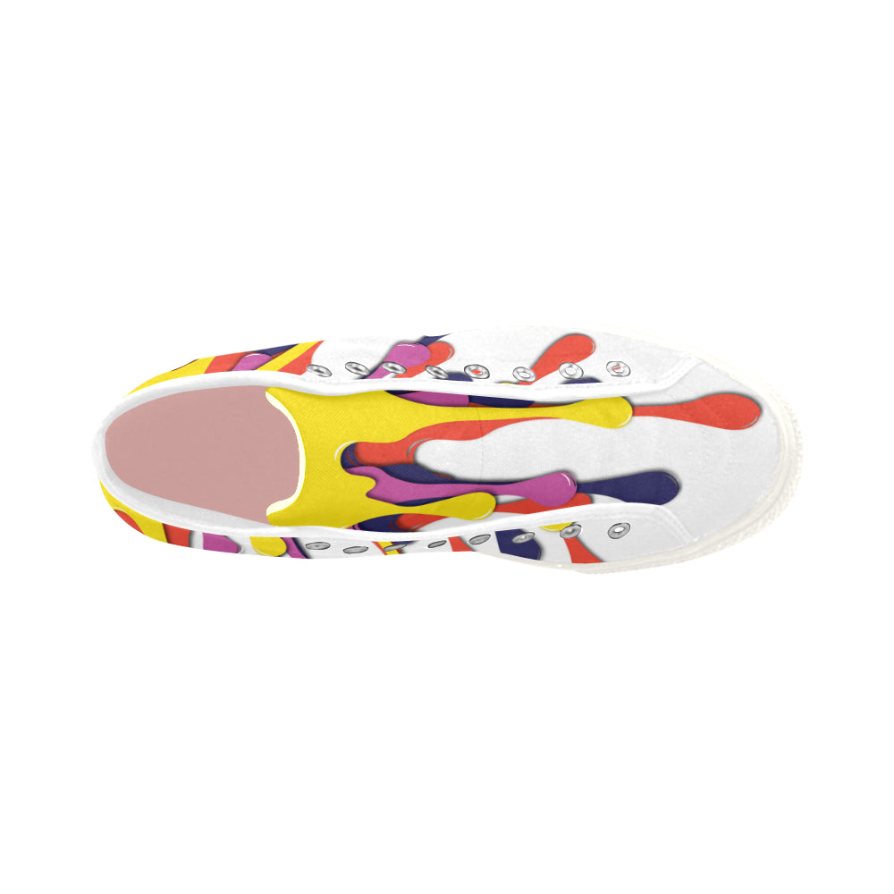 Women's Paint Splatter Print Canvas High Top Shoes
