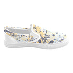 Men's Paint Splatter Dark Print Canvas Slip-on Shoes
