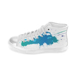 Women's Paint Splatter Print Canvas High Top Shoes