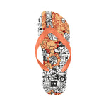 Women's Abstract Doodle Print Abstract Flip Flops