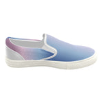 Women's Blue-Purple Gradient Print Slip-on Canvas Shoes