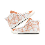 Women's Polka Print Canvas High Top Shoes