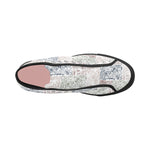 Women's Skull Doodle Print Canvas High Top Shoes