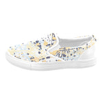 Men's Paint Splatter Dark Print Canvas Slip-on Shoes