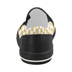 Women's Classic Mustard Checks Print Slip-on Canvas Shoes