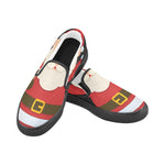Men's Santa Claus Christmas Print Canvas Slip On Shoes