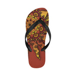 Women's Glowing Sun Mandala Print Abstract Flip Flops