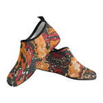 Men's Flames Doodle Print Canvas Barefoot Shoes