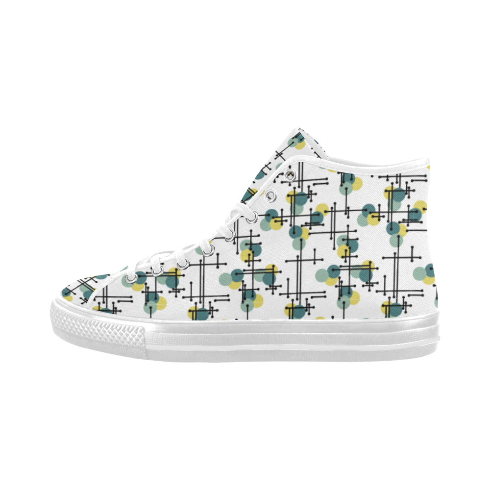 Women's Atomic Polka Print Canvas High Top Shoes