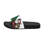 Women's Christmas Doodle Print Sliders Sandal