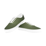 Women's Olive Gradient Print Low Top Canvas Shoes