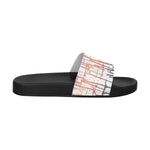 Women's Criss Cross Paint Splatter Print Sliders Sandal