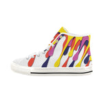 Women's Paint Splatter Print Canvas High Top Shoes