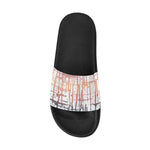 Women's Criss Cross Paint Splatter Print Sliders Sandal