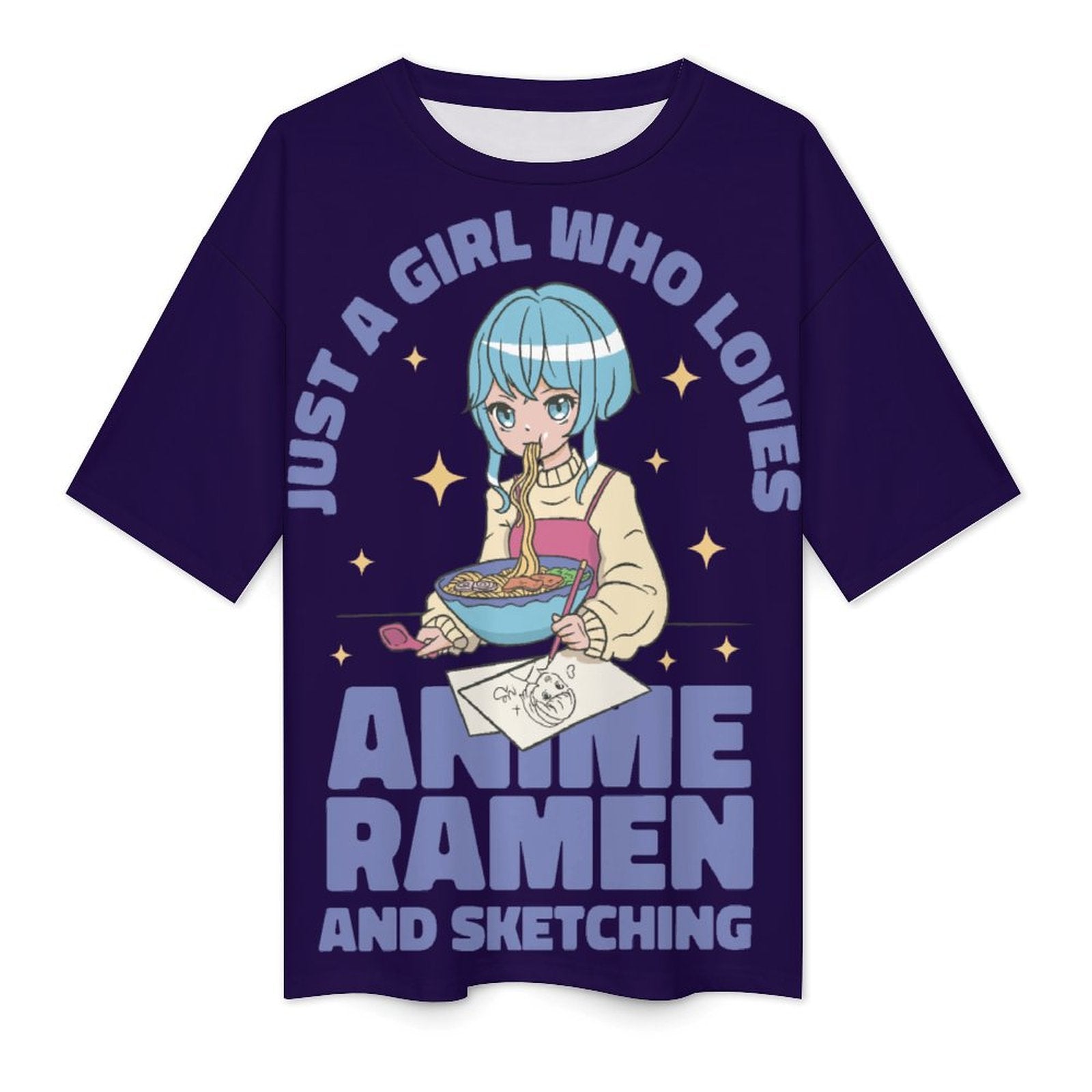 Women's I'm Just a Girl Anime Oversized T-shirt