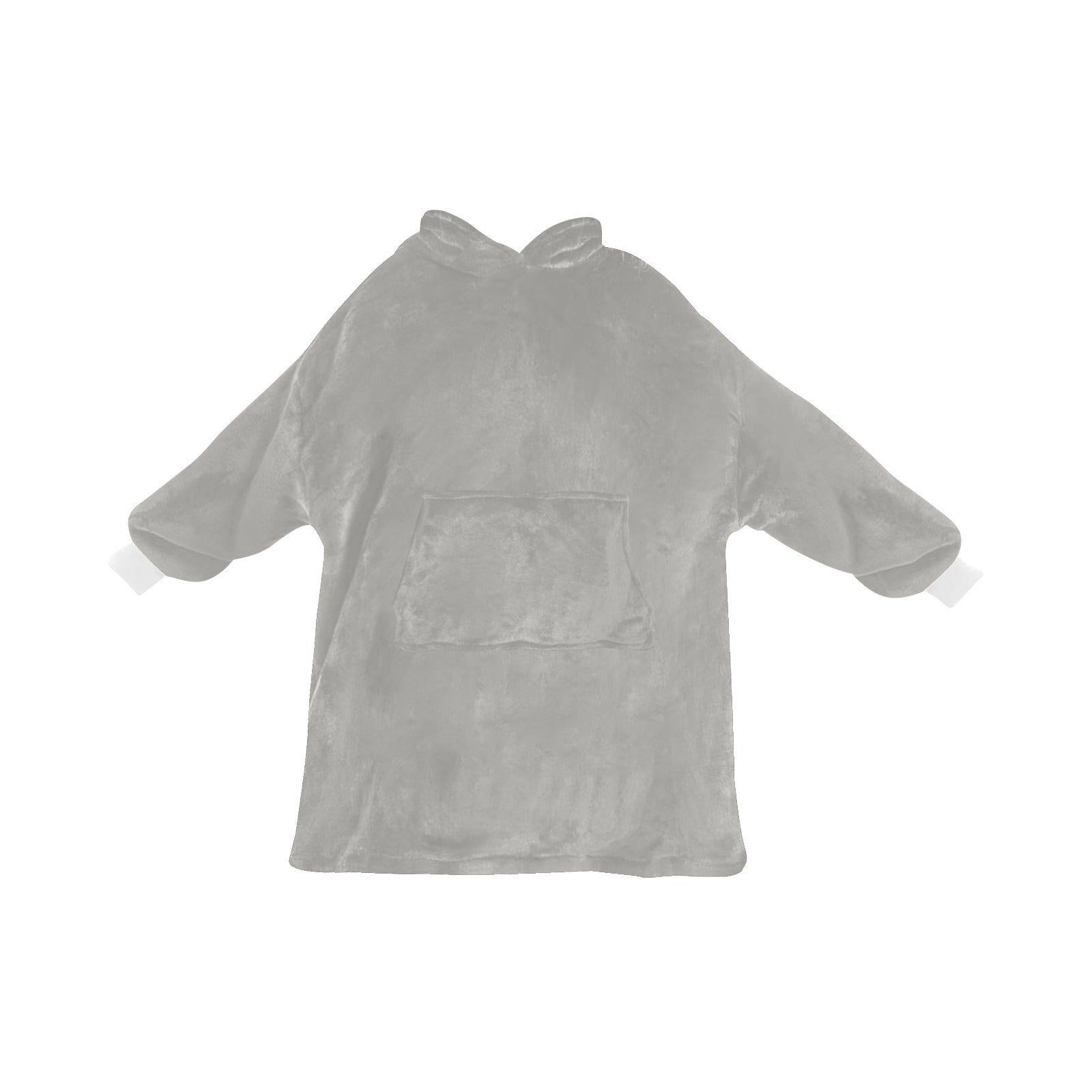 Men's Gray Solid Blanket Hoodie