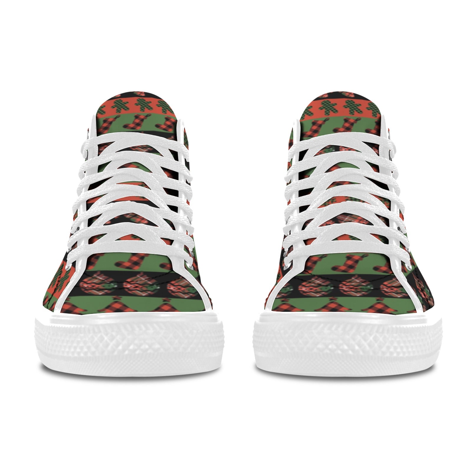 Women's Christmas Stripped Abstract High Top Shoes